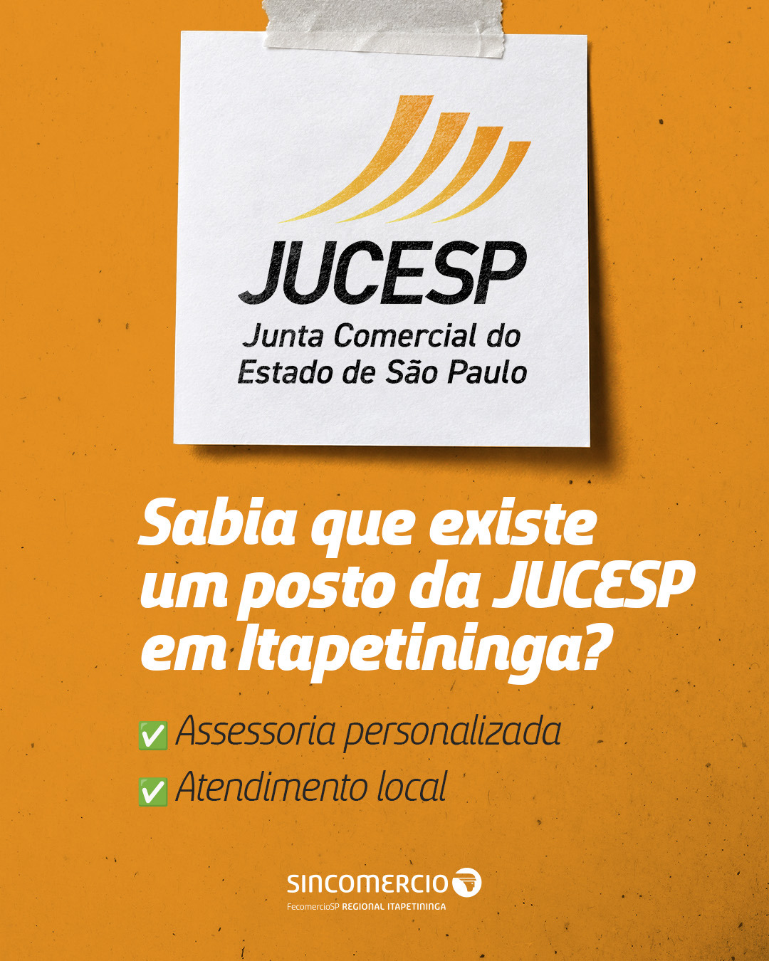 🏢 Você sabia que pode resolver demandas da JUCESP sem precisar sair de Itapetininga?